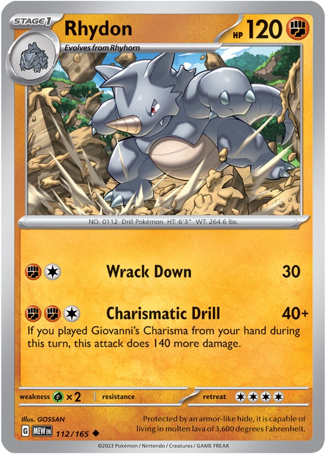 Rhydon (112/165) [Scarlet & Violet: 151] | Exor Games Truro