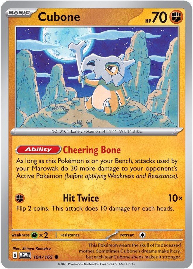 Cubone (104/165) [Scarlet & Violet 151] | Exor Games Truro