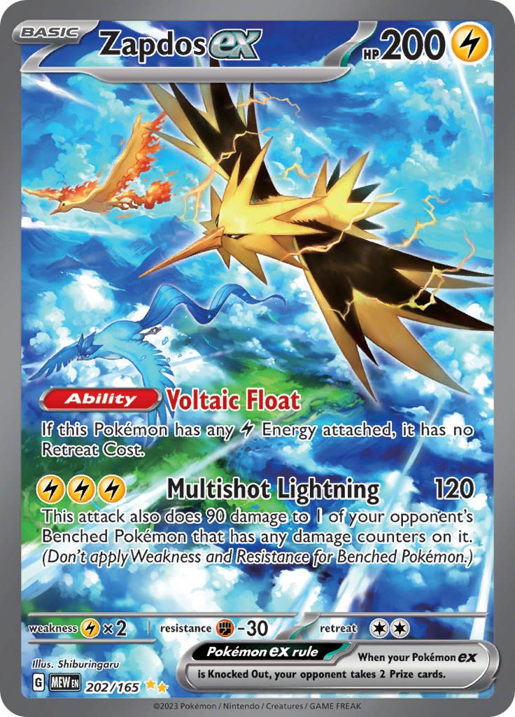 Zapdos ex (202/165) [Scarlet & Violet: 151] | Exor Games Truro