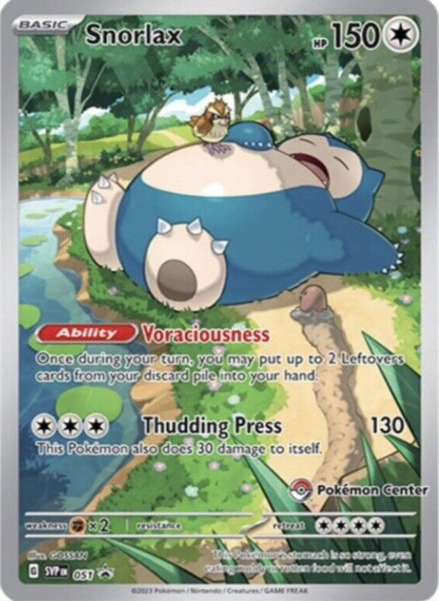 Snorlax (051) (Pokemon Center Exclusive) [Scarlet & Violet: Black Star Promos] | Exor Games Truro