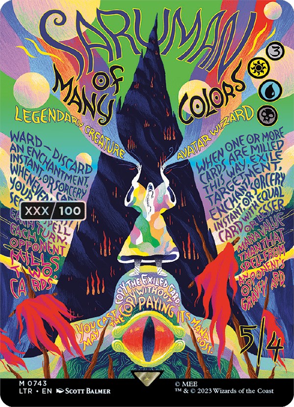 Saruman of Many Colors (Borderless Poster) (Serialized) [The Lord of the Rings: Tales of Middle-Earth] | Exor Games Truro
