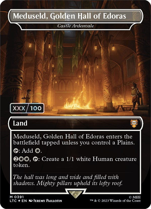 Meduseld, Golden Hall of Edoras - Castle Ardenvale (Borderless) (Serialized) [The Lord of the Rings: Tales of Middle-Earth Commander] | Exor Games Truro