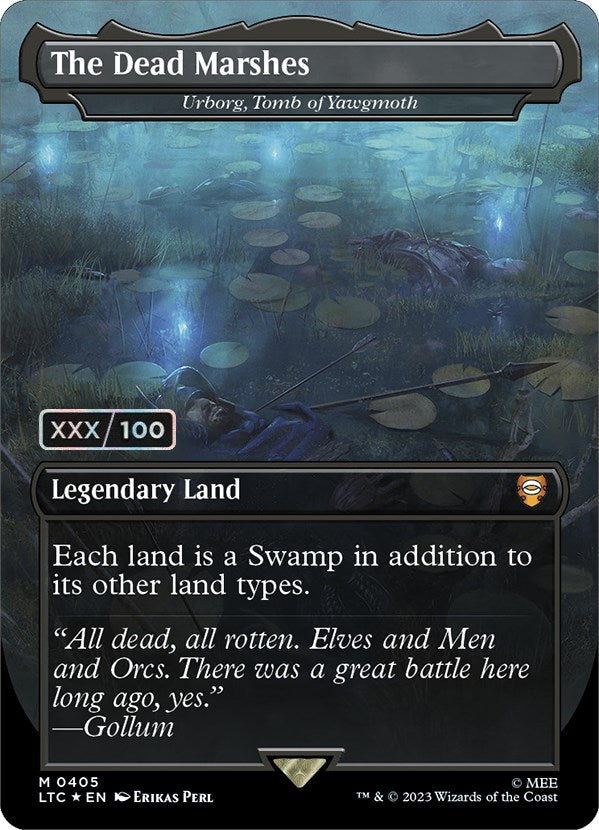 The Dead Marshes - Urborg, Tomb of Yawgmoth (Borderless) (Serialized) [The Lord of the Rings: Tales of Middle-Earth Commander] | Exor Games Truro