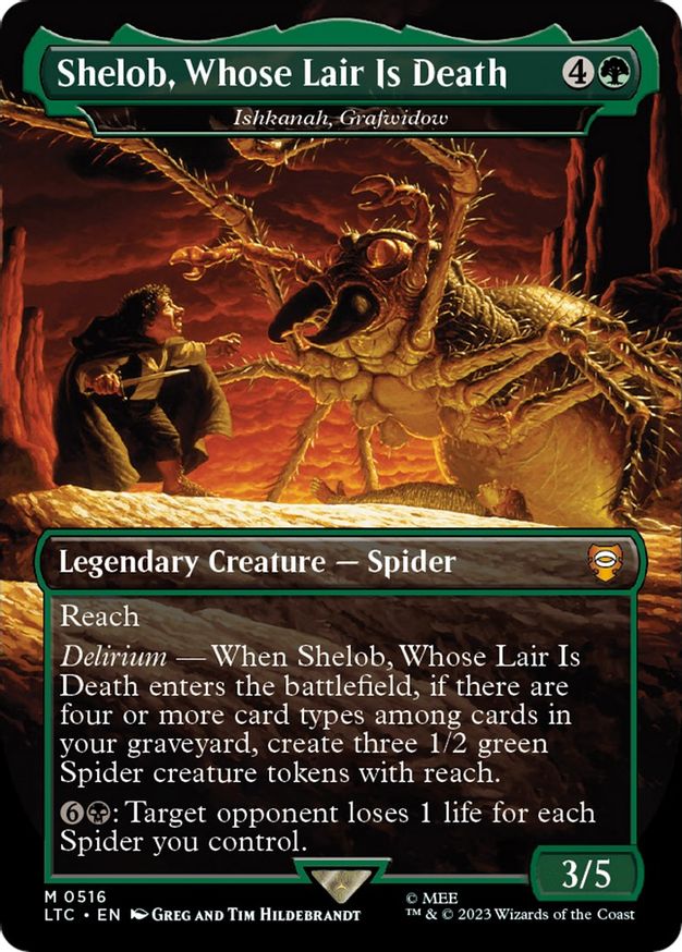 Shelob, Whose Lair Is Death - Ishkanah, Grafwidow (Borderless) [The Lord of the Rings: Tales of Middle-Earth Commander] | Exor Games Truro