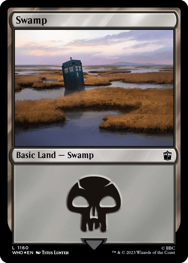 Swamp (1160) (Surge Foil) [Doctor Who] | Exor Games Truro