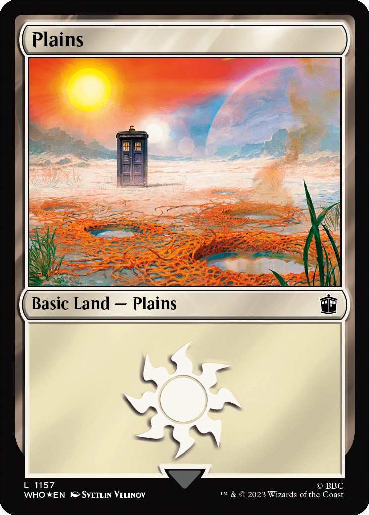 Plains (1157) (Surge Foil) [Doctor Who] | Exor Games Truro