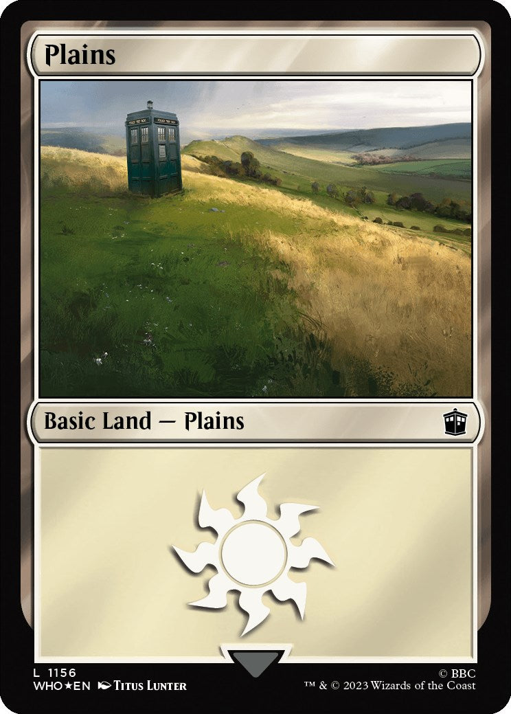 Plains (1156) (Surge Foil) [Doctor Who] | Exor Games Truro