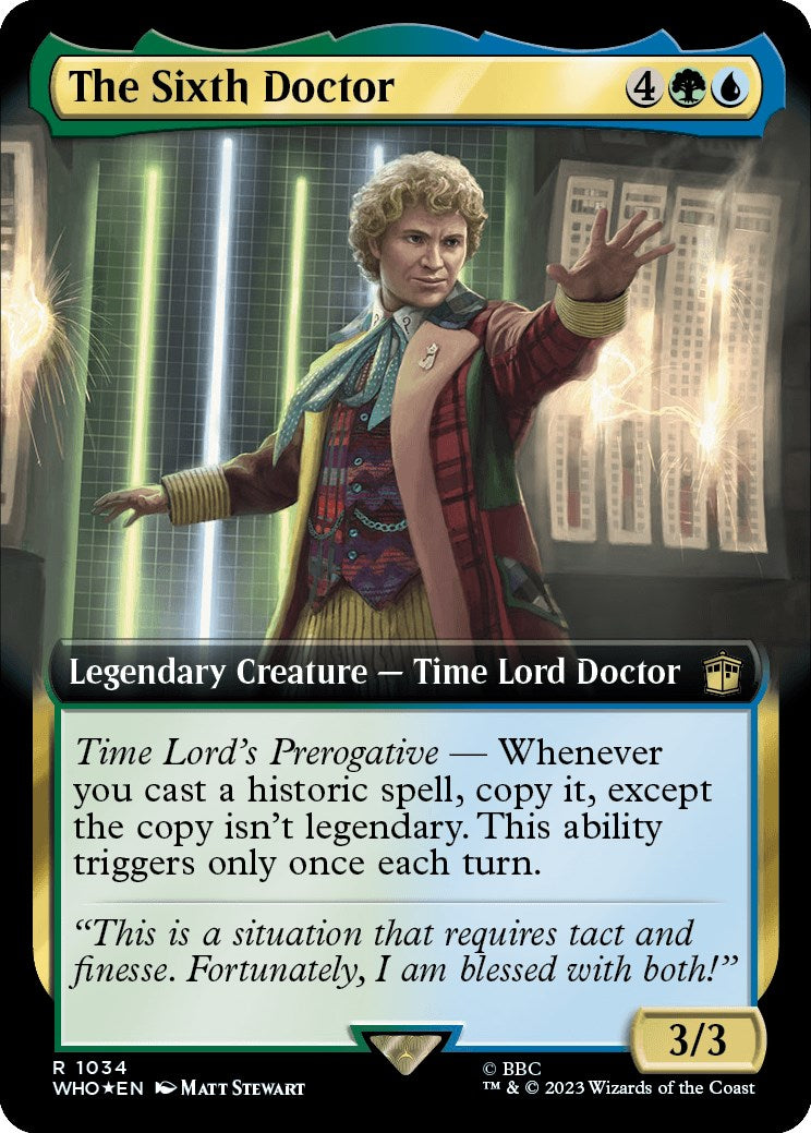 The Sixth Doctor (Extended Art) (Surge Foil) [Doctor Who] | Exor Games Truro