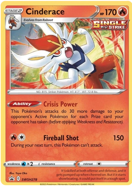 Cinderace (SWSH278) [Sword & Shield: Black Star Promos] | Exor Games Truro