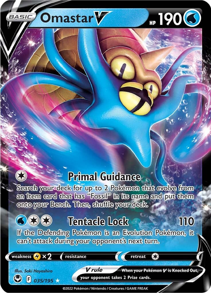 Omastar V (035/195) [Sword & Shield: Silver Tempest] | Exor Games Truro