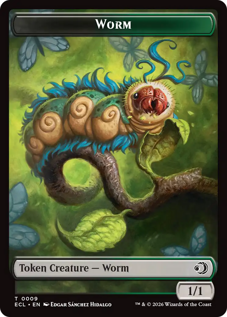 Merfolk // Worm Double-Sided Token [Lorwyn Eclipsed Tokens] | Exor Games Truro