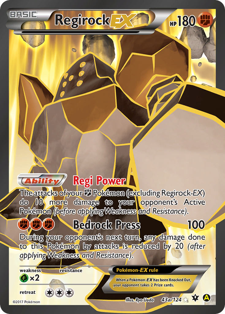 Regirock EX (43a/124) [Alternate Art Promos] | Exor Games Truro