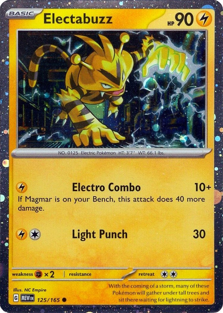 Electabuzz (125/165) (Cosmos Holo) [Miscellaneous Cards] | Exor Games Truro