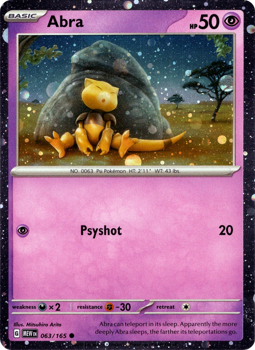 Abra (063/165) (Cosmos Holo) [Miscellaneous Cards] | Exor Games Truro