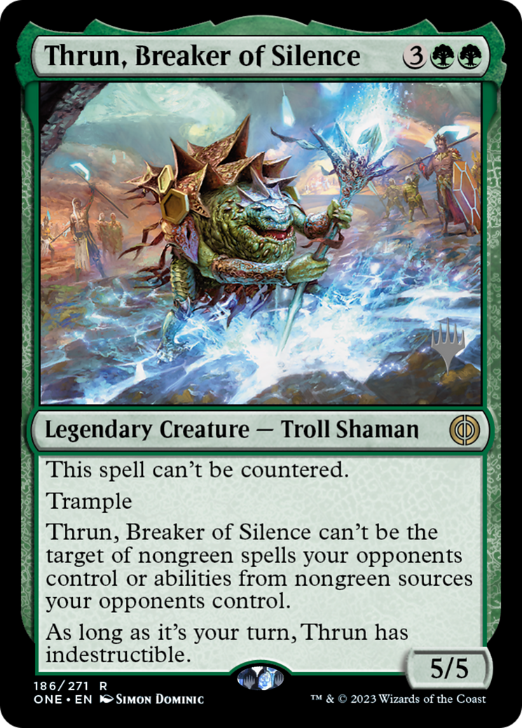 Thrun, Breaker of Silence (Promo Pack) [Phyrexia: All Will Be One Promos] | Exor Games Truro