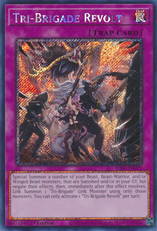 Tri-Brigade Revolt [RA01-EN079] Platinum Secret Rare | Exor Games Truro