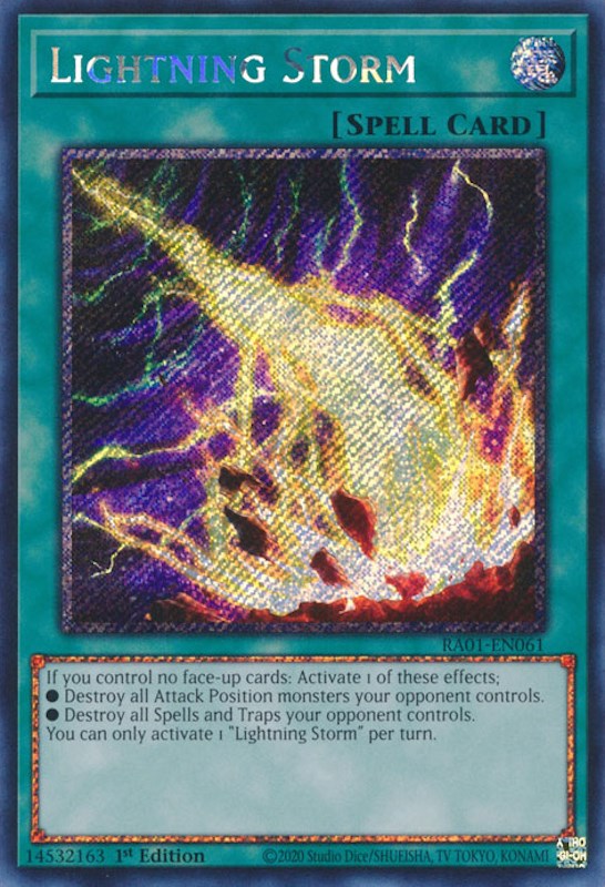 Lightning Storm [RA01-EN061] Platinum Secret Rare | Exor Games Truro