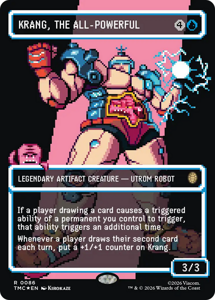 Krang, the All-Powerful (Borderless) (Surge Foil) [Teenage Mutant Ninja Turtles Commander] | Exor Games Truro
