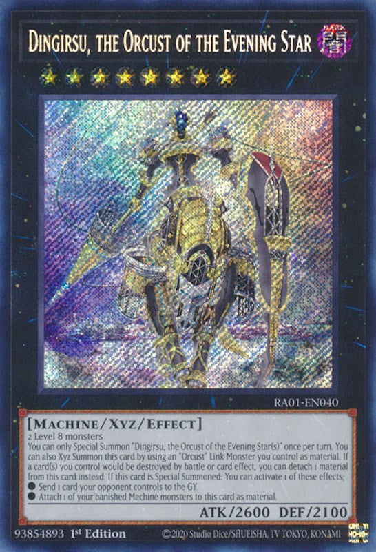 Dingirsu, the Orcust of the Evening Star [RA01-EN040] Secret Rare | Exor Games Truro