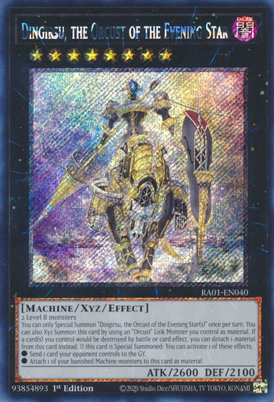 Dingirsu, the Orcust of the Evening Star [RA01-EN040] Platinum Secret Rare | Exor Games Truro