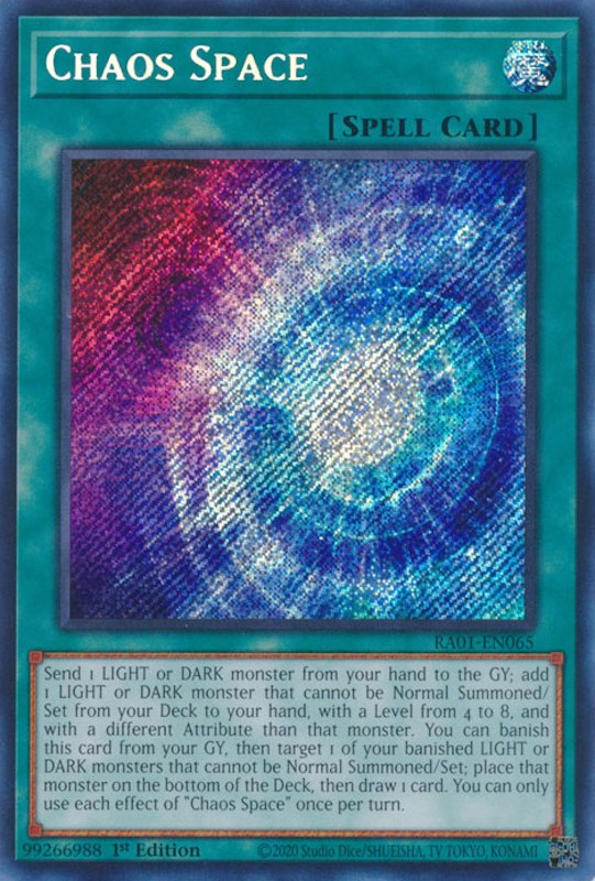 Chaos Space [RA01-EN065] Secret Rare | Exor Games Truro