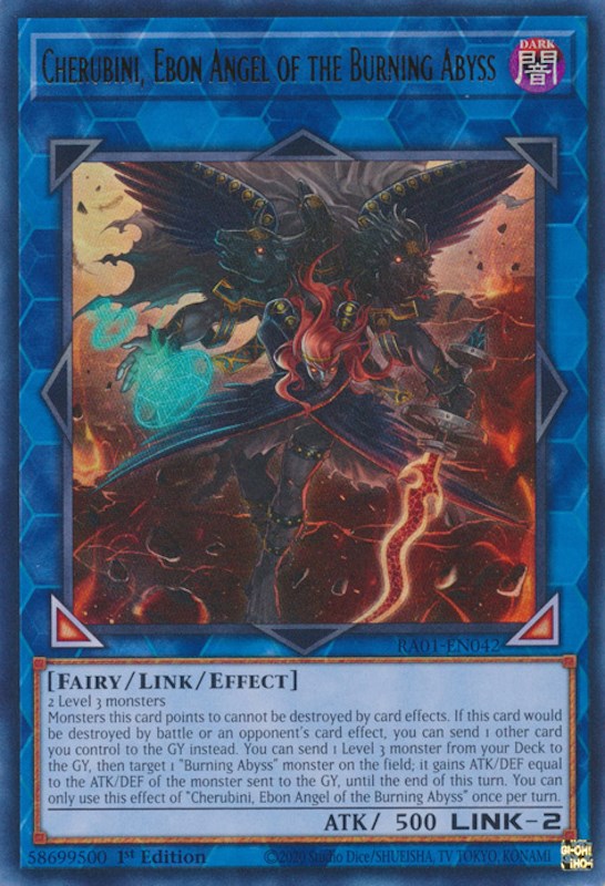 Cherubini, Ebon Angel of the Burning Abyss [RA01-EN042] Ultra Rare | Exor Games Truro