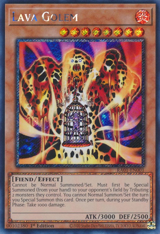 Lava Golem [RA01-EN001] Platinum Secret Rare | Exor Games Truro