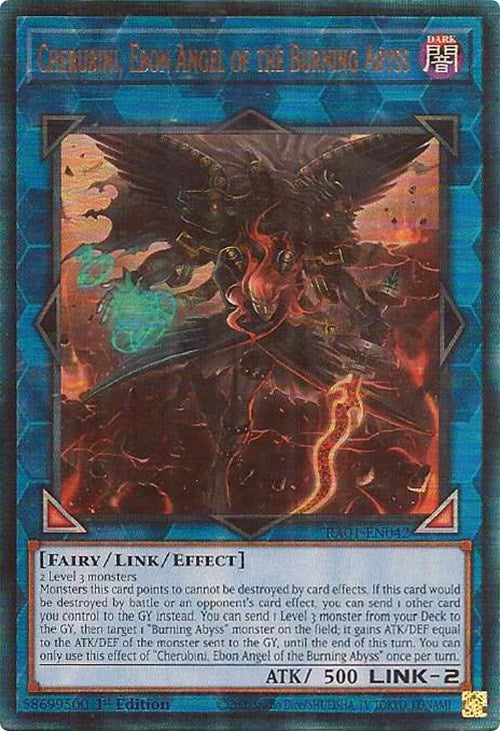 Cherubini, Ebon Angel of the Burning Abyss [RA01-EN042] Prismatic Ultimate Rare | Exor Games Truro