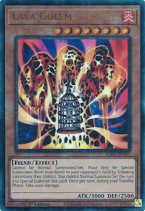 Lava Golem [RA01-EN001] Prismatic Ultimate Rare | Exor Games Truro