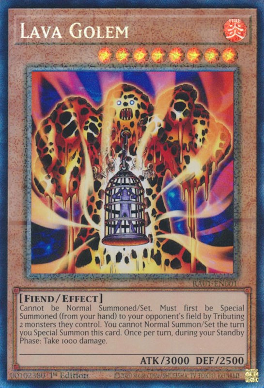 Lava Golem [RA01-EN001] Prismatic Collector's Rare | Exor Games Truro