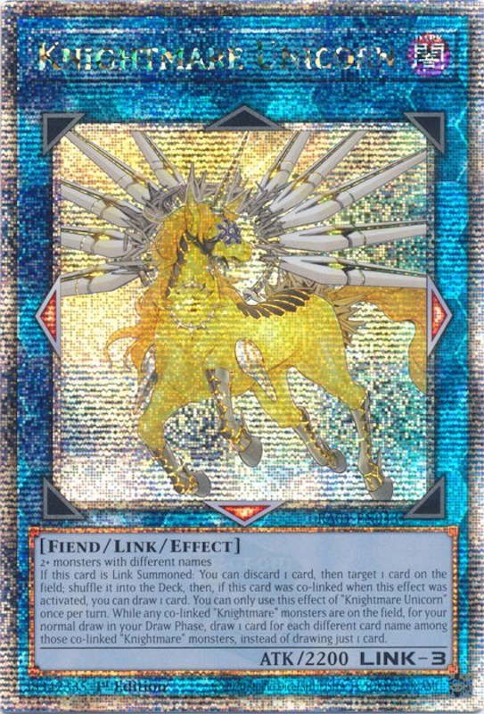 Knightmare Unicorn [RA01-EN043] Quarter Century Secret Rare | Exor Games Truro