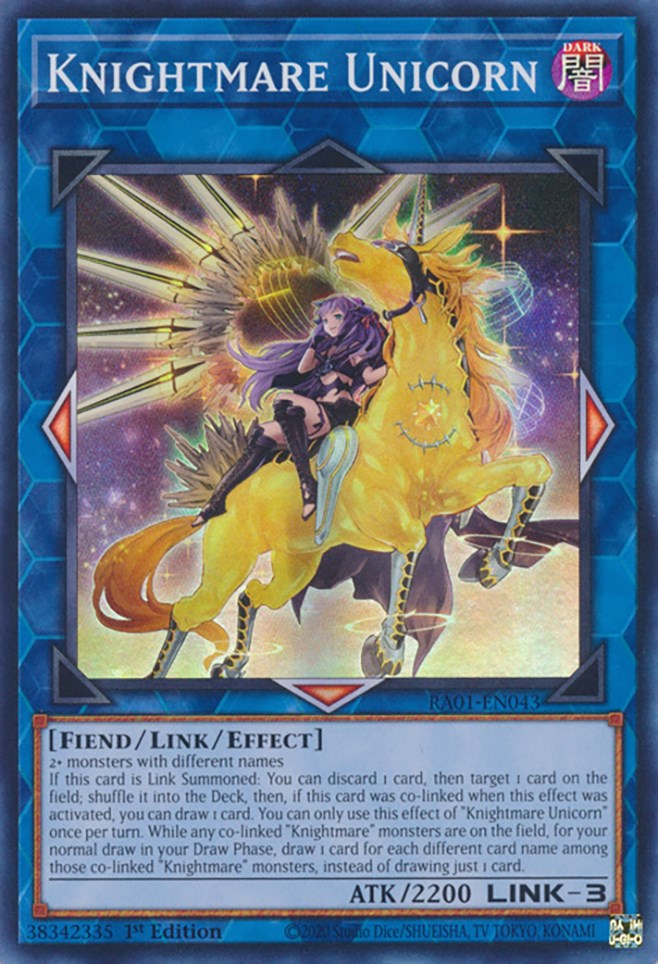 Knightmare Unicorn (Alternate Art) [RA01-EN043] Super Rare | Exor Games Truro