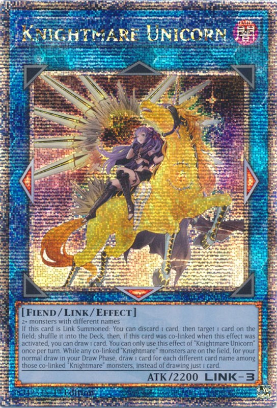 Knightmare Unicorn (Alternate Art) [RA01-EN043] Quarter Century Secret Rare | Exor Games Truro