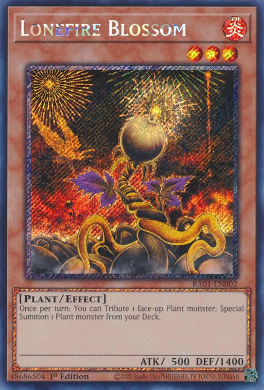 Lonefire Blossom [RA01-EN002] Prismatic Secret Rare | Exor Games Truro