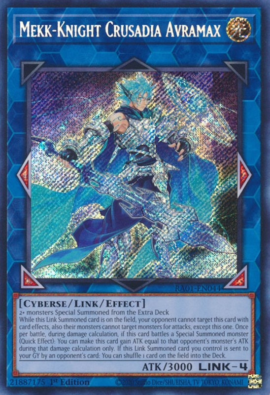 Mekk-Knight Crusadia Avramax [RA01-EN044] Secret Rare | Exor Games Truro