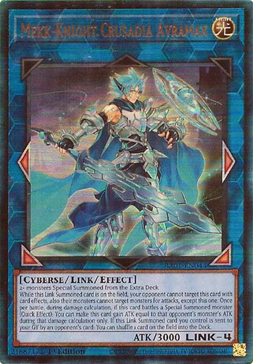 Mekk-Knight Crusadia Avramax [RA01-EN044] Prismatic Ultimate Rare | Exor Games Truro