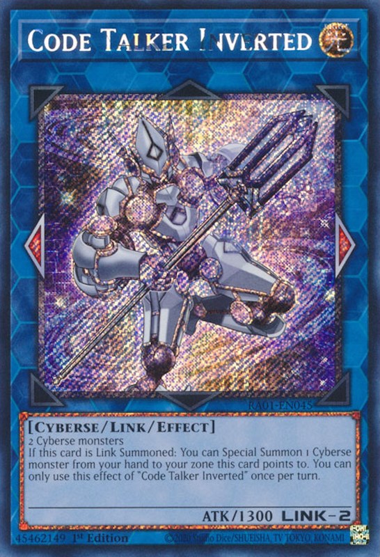 Code Talker Inverted [RA01-EN045] Platinum Secret Rare | Exor Games Truro