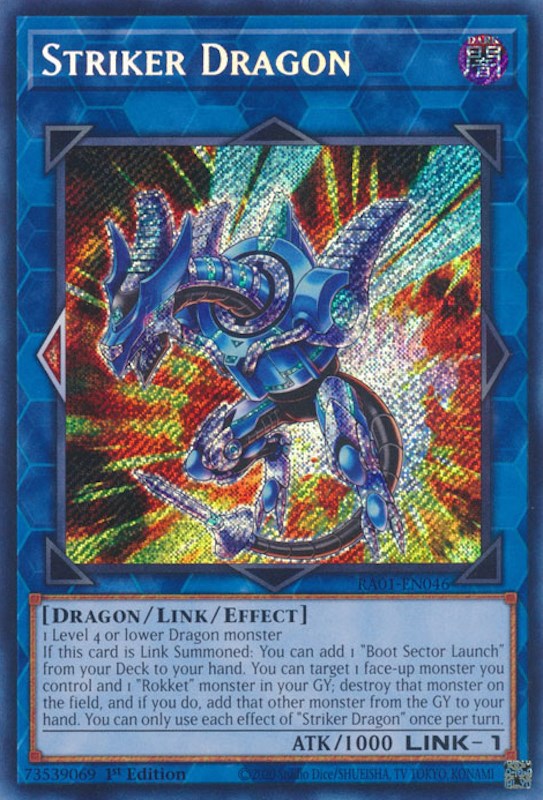 Striker Dragon [RA01-EN046] Secret Rare | Exor Games Truro