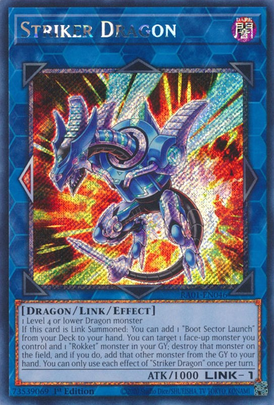 Striker Dragon [RA01-EN046] Platinum Secret Rare | Exor Games Truro