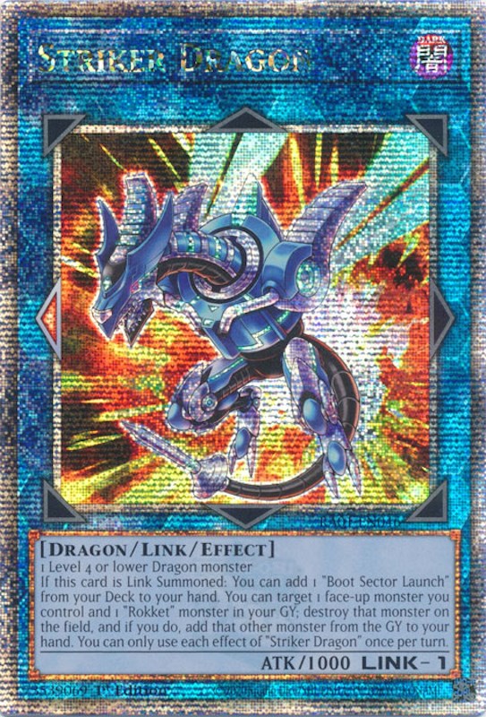 Striker Dragon [RA01-EN046] Quarter Century Secret Rare | Exor Games Truro