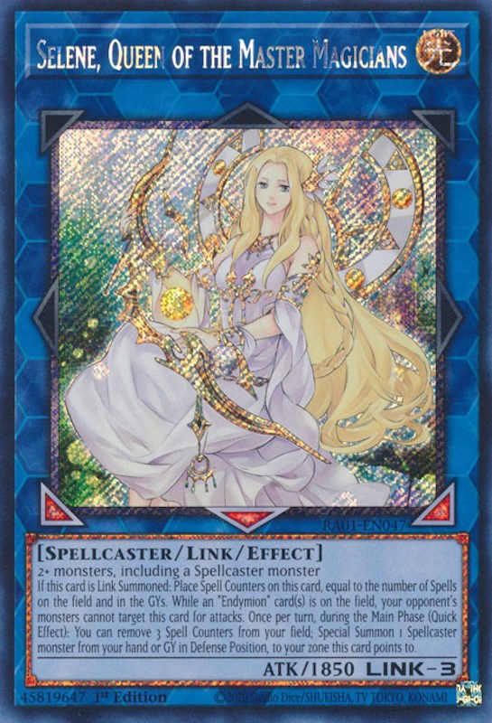 Selene, Queen of the Master Magicians [RA01-EN047] Platinum Secret Rare | Exor Games Truro