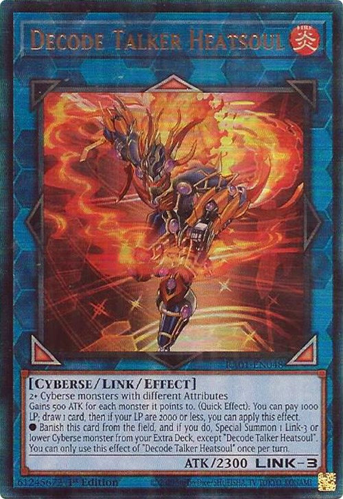 Decode Talker Heatsoul [RA01-EN048] Prismatic Ultimate Rare | Exor Games Truro