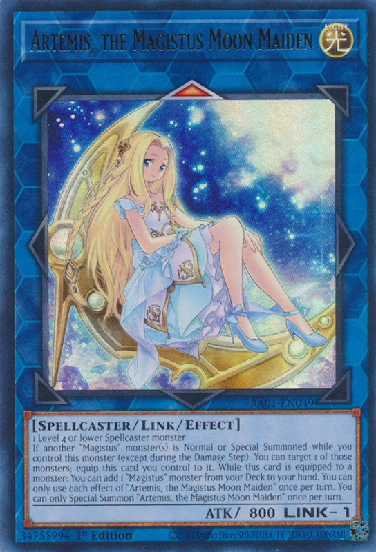 Artemis, the Magistus Moon Maiden [RA01-EN049] Ultra Rare | Exor Games Truro