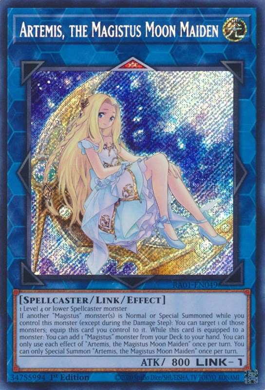 Artemis, the Magistus Moon Maiden [RA01-EN049] Secret Rare | Exor Games Truro