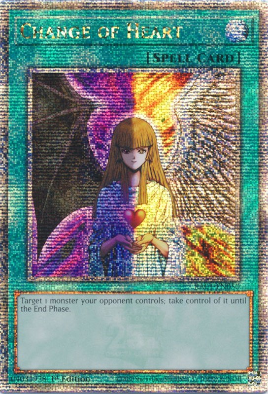 Change of Heart [RA01-EN050] Quarter Century Secret Rare | Exor Games Truro