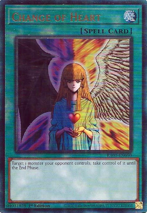 Change of Heart [RA01-EN050] Prismatic Ultimate Rare | Exor Games Truro