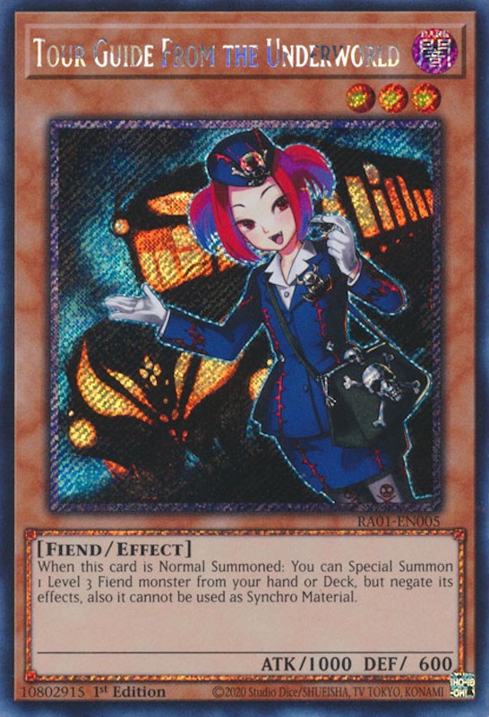 Tour Guide From the Underworld [RA01-EN005] Platinum Secret Rare | Exor Games Truro