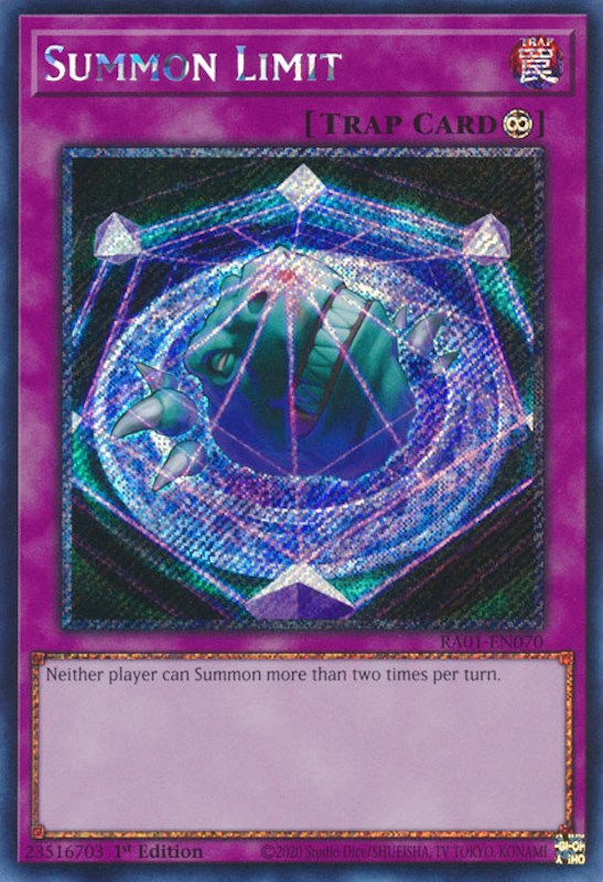 Summon Limit [RA01-EN070] Platinum Secret Rare | Exor Games Truro