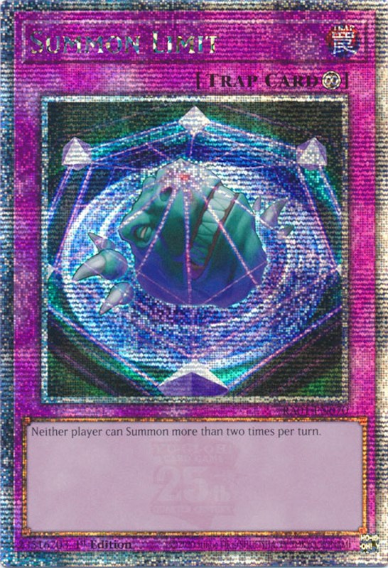 Summon Limit [RA01-EN070] Quarter Century Secret Rare | Exor Games Truro