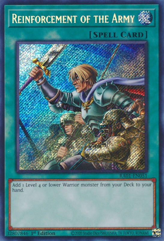 Reinforcement of the Army [RA01-EN051] Secret Rare | Exor Games Truro